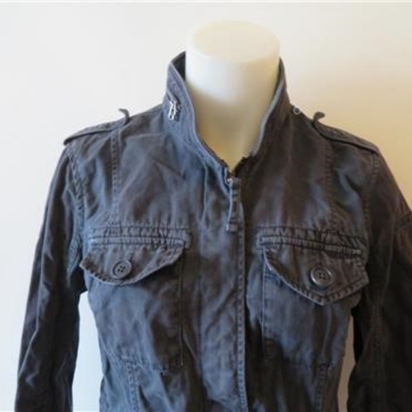 ABERCROMBIE & FITCH BLACK JACKET TOP SZ S * - Picture 3 of 8
